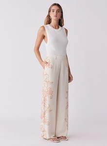 Wish The Label: Esmaee Lolita Pant - Ecru Floral