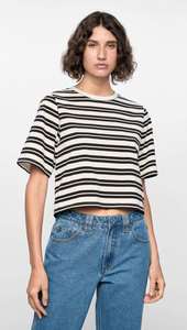 99 Under Sale: Staple The Label Elara Crop Tee - Black + White