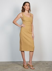 99 Under Sale: Wish The Label Cabana Midi Dress  - Golden