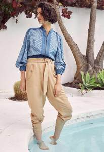 Once Was: Once Was Trinidad Cupro Blend Button Cuff Pants