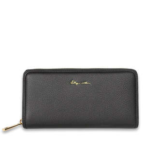 Kathryn Wilson: Kathryn Wilson Alex Wallet - Black Pebble