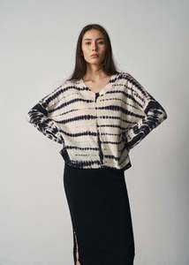 Aleger: Aleger N.2119D Fine Knit Summer Dye V-Neck