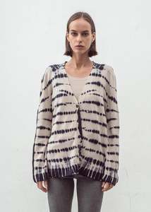 Aleger: Aleger N.320 Cashmere Blend Tie Die Long Cardi