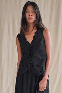 Mos Mosh Daima Brodie Top - Black