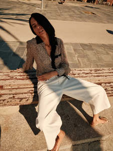 Mos Mosh: Mos Mosh Petite Flower Shirt - Black