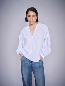 Mos Mosh Zeina Linen Blouse - White