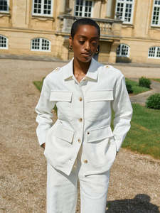 Mos Mosh: Mos Mosh Alfea Ramie Jacket - Ecru