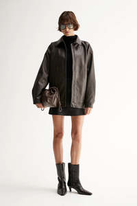 Outerwear: Elka Collective Melton Jacket - Chocolate