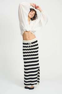 Pom Amsterdam Skirt Crochet - Black + White