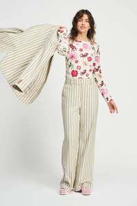 Pom Amsterdam Pants - Striped Cream