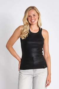 199 Under: Zhrill Aria Metallic Tank - Black