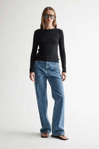 149 Under: Elka Collective Nola Long Sleeve Top - Black