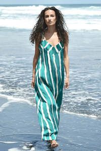 Cooper Slip On By Dress - Teal Stripe