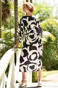 Coop Climbing The Ladder Dress - Black & Cream