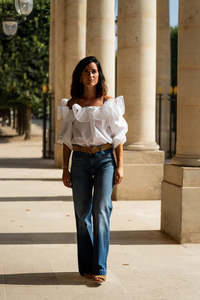 Lauren Vidal: Lauren Vidal Rivaly Blouse - Blanc