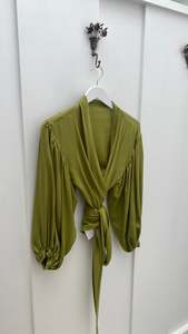 Black Friday 2025: Pearl Romeo Wrap Top - Gecko