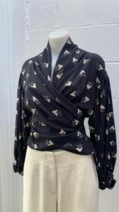 Pearl Romeo Wrap Top - Vulcan