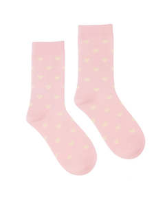 Kathryn Wilson Socks - Pink/Cream Hearts
