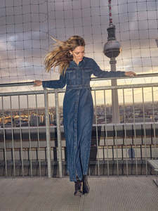 Mos Mosh Allaba Denim Dress - Blue