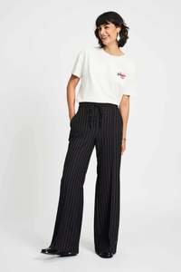 Pom Noir Striped Pants
