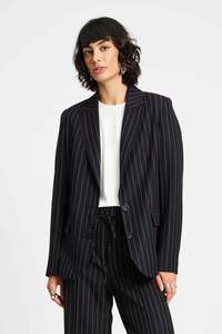 Pom: Pom Noir Striped Blazer