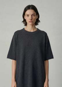 Aleger 490 Cashmere Blend Super Big T - Dark Marl Grey