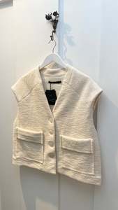 Lauren Vidal Foxie Sleeveless Jacket - Ecru