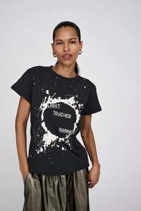 Rabens Saloner Ambla Print T-Shirt - Faded Black