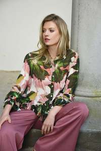 Trelise Cooper Collections: Trelise Cooper You Give Me The Frills Blouse - Pink/Green Floral