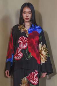 Trelise Cooper Glossy Goddess Blouse - Black Floral