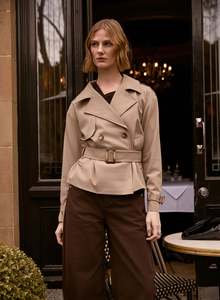 Esmaee Avenue Cropped Trench - Ashwood