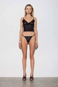 99 Under Sale: Knuefermann Lace Cami - Black