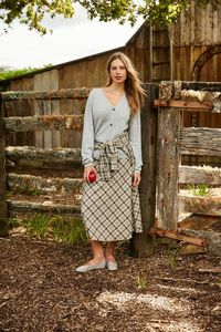 Tuesday Label Fluid Skirt - Soft Plaid