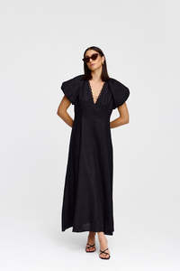 Kinney Theo Dress with Black Trim