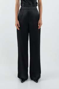 Sofia Irina Jane Satin Pant - Black