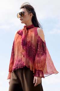 Euro Summer: Trelise Cooper Solar Flower Blouse - Peach Floral