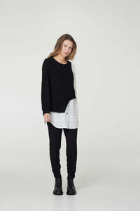 Obi Complex Grid Top - Black (Size 12)