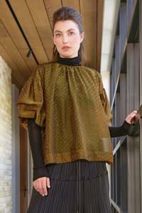 Trelise Cooper Collections: Trelise Cooper A Problem Sheer-ed Blouse - Olive