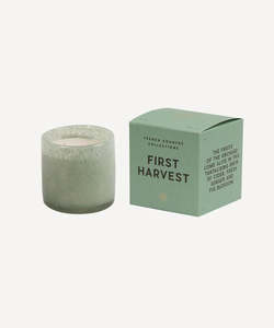 French Country First Harvest Glass Candle