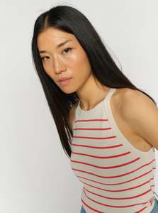 Mos Mosh Imanja Caliz Stripe Knit - Spicy Orange