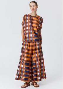 Pol Lattice Pant - Amber Check