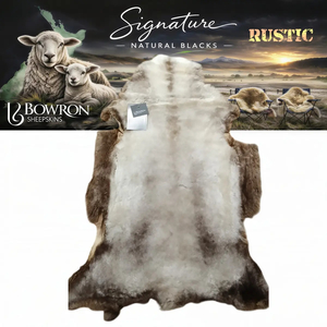 Natural Sheared Pelt Brown-White 100% Made in Christchurch