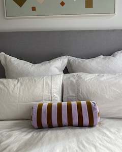 Christina Lundsteen Lavender and Caramel velvet cushion