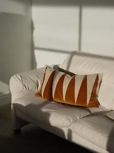 Christina Lundsteen Paula cushion - Curry and Dusty White