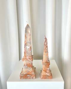Candles 1: Obelisk candle - Ochre