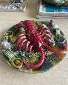 Objects: Majolica Palissy ware Lobster 1940's