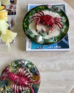 Objects: Majolica Palissy ware crab 1940's