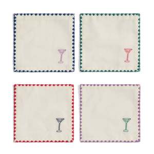 Homeware And Accessories: Zigzag cocktail napkins set of 4