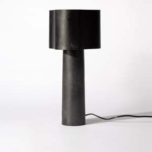Coy Table Lamp Short in Blackened Aluminium