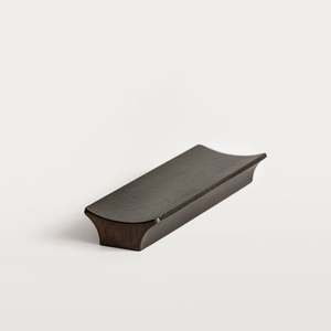 Arc Pen Tray in Darkened Brass